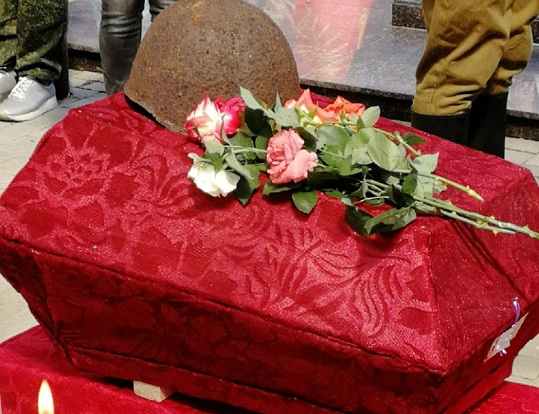 В Усть-Лабинске прошла церемония перезахоронения останков солдата, погибшего в годы войны на территории Республики Беларусь